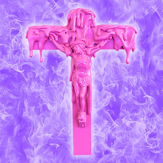 Crucifix fondu God is Queer