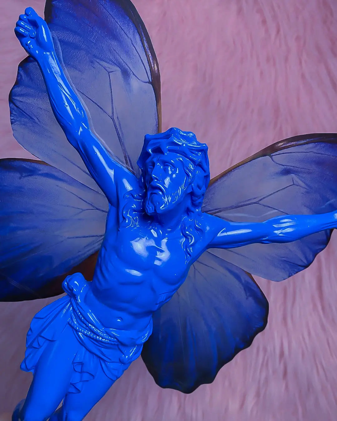 Jesus Papillion XXL Bleu God is Queer