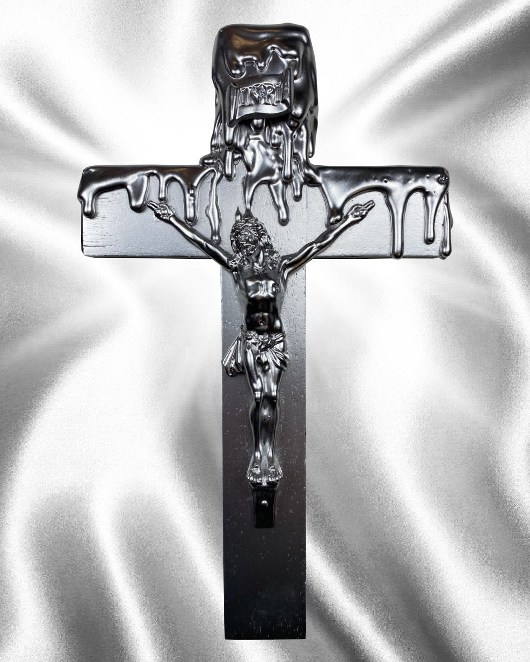 Crucifix Fondu Chrome God is Queer