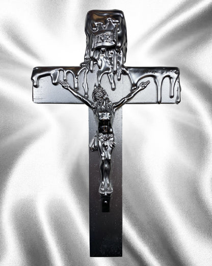 Crucifix Fondu Chrome God is Queer