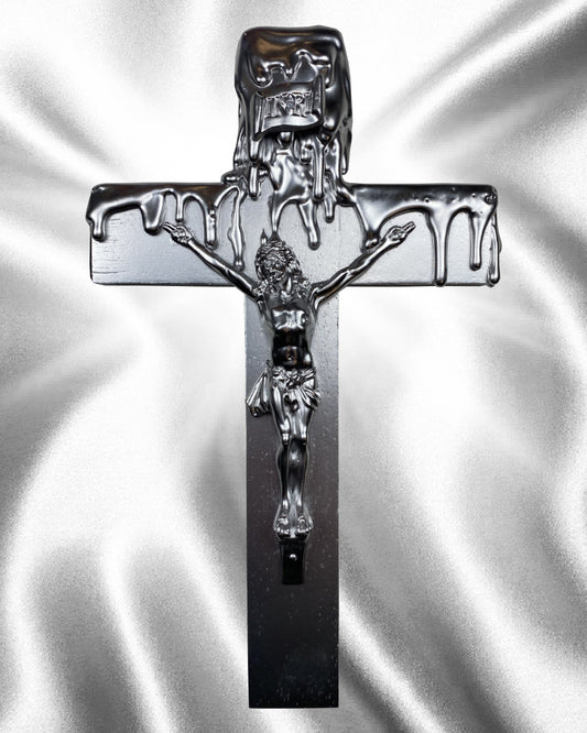Crucifix Fondu Chrome God is Queer