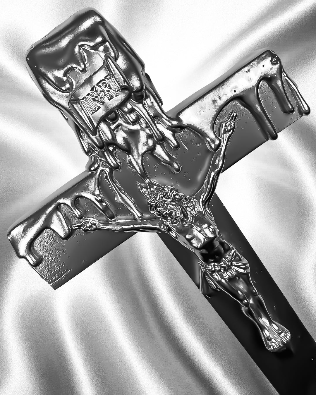 Crucifix Fondu Chrome God is Queer