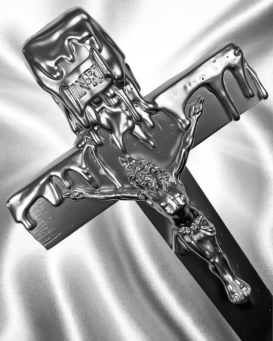 Crucifix Fondu Chrome God is Queer