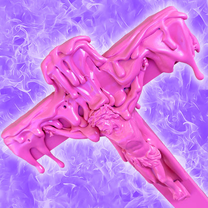 Crucifix fondu God is Queer