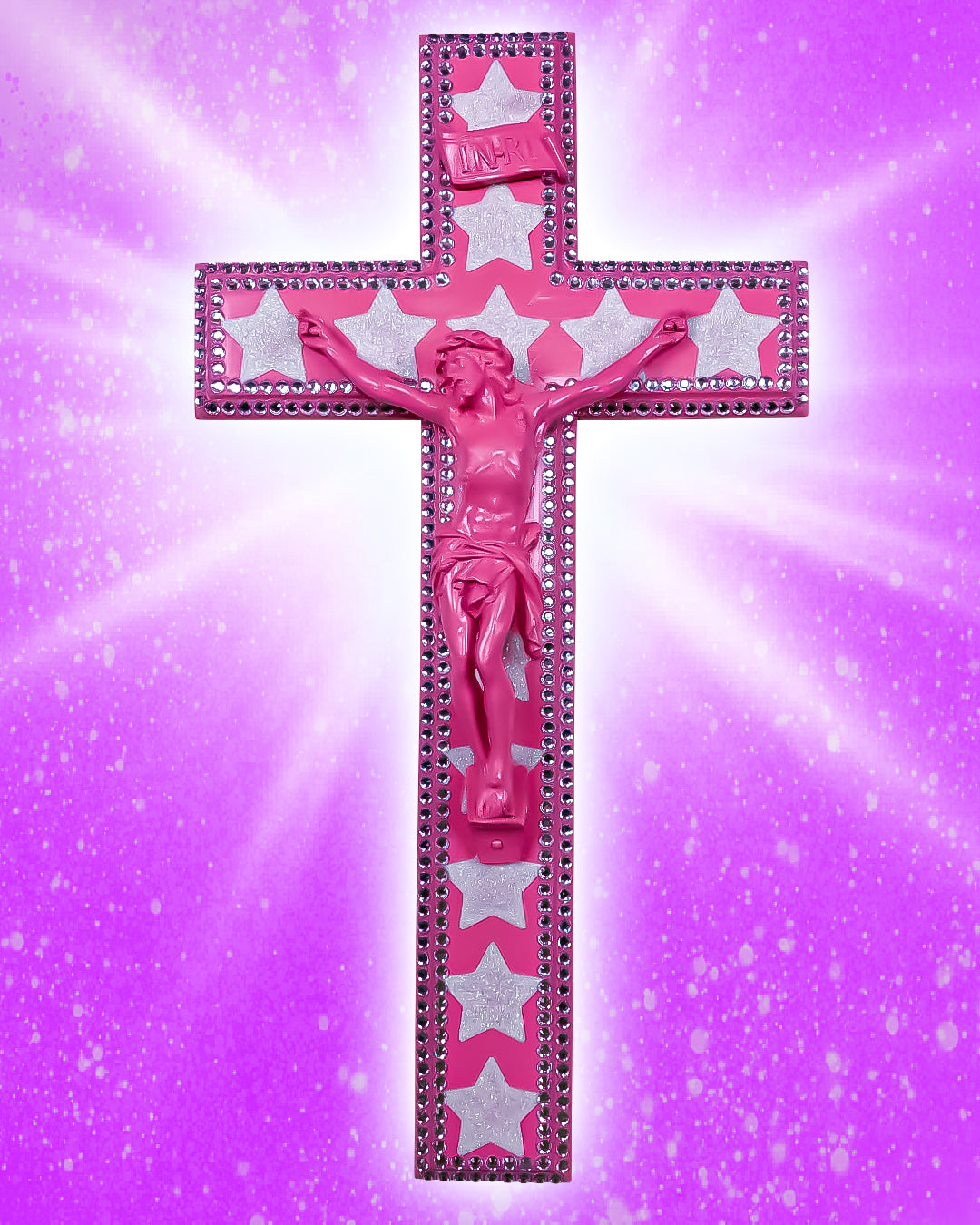 Crucifix Rose Étoile Blanche God is Queer